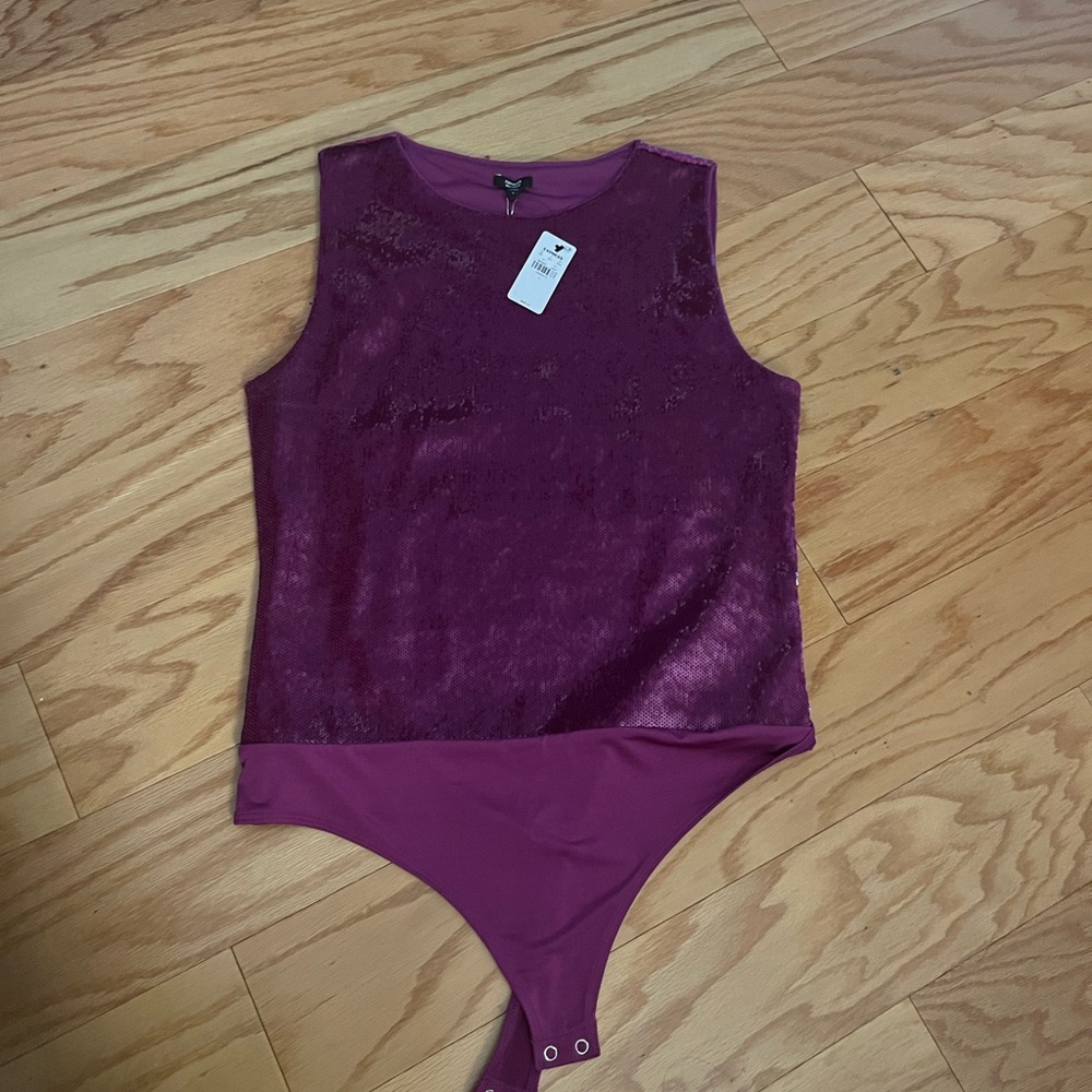 Sequin pink body suit Express